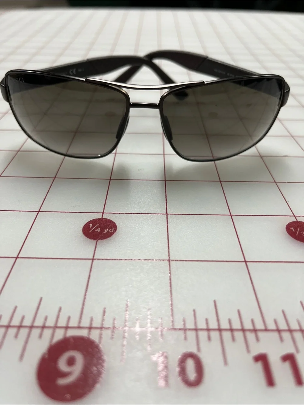 GUCCI NWOT Men's Pilot/Rect Wrap Havana Brown Gradient 63-14-130 Sunglasses